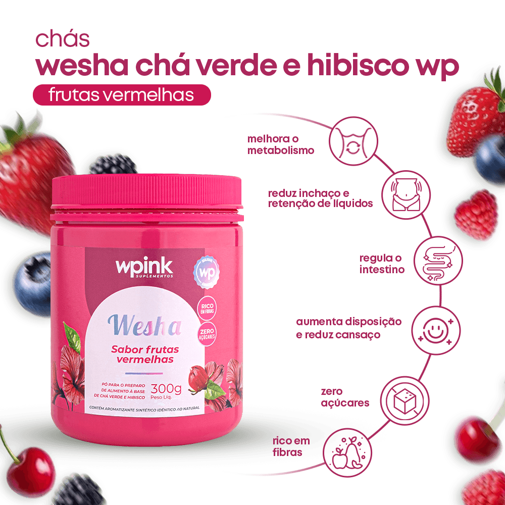 wesha chá verde e hibisco - 300g - wp