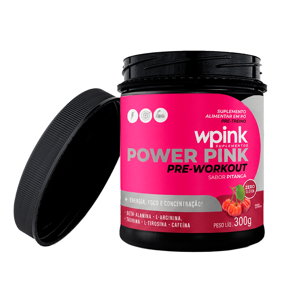 super power pink de pitanga - pré-treino - 300g - wp