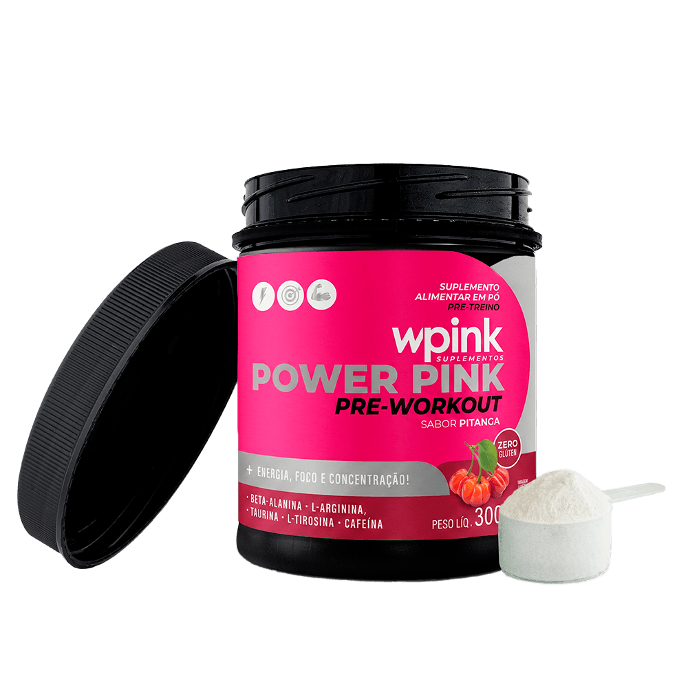 super power pink de pitanga - pré-treino - 300g - wp