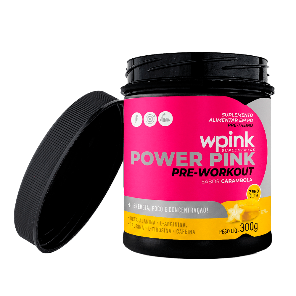 super power pink de carambola - pré-treino - 300g - wp