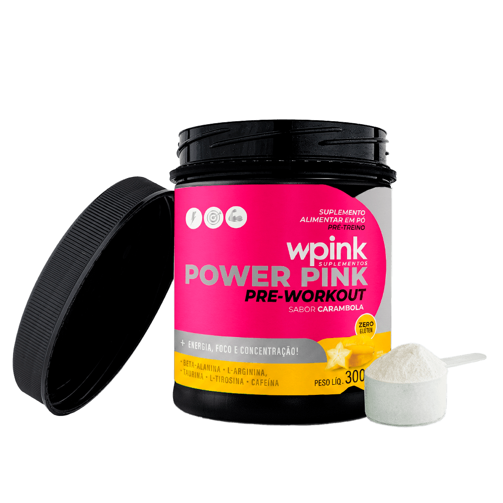 super power pink de carambola - pré-treino - 300g - wp
