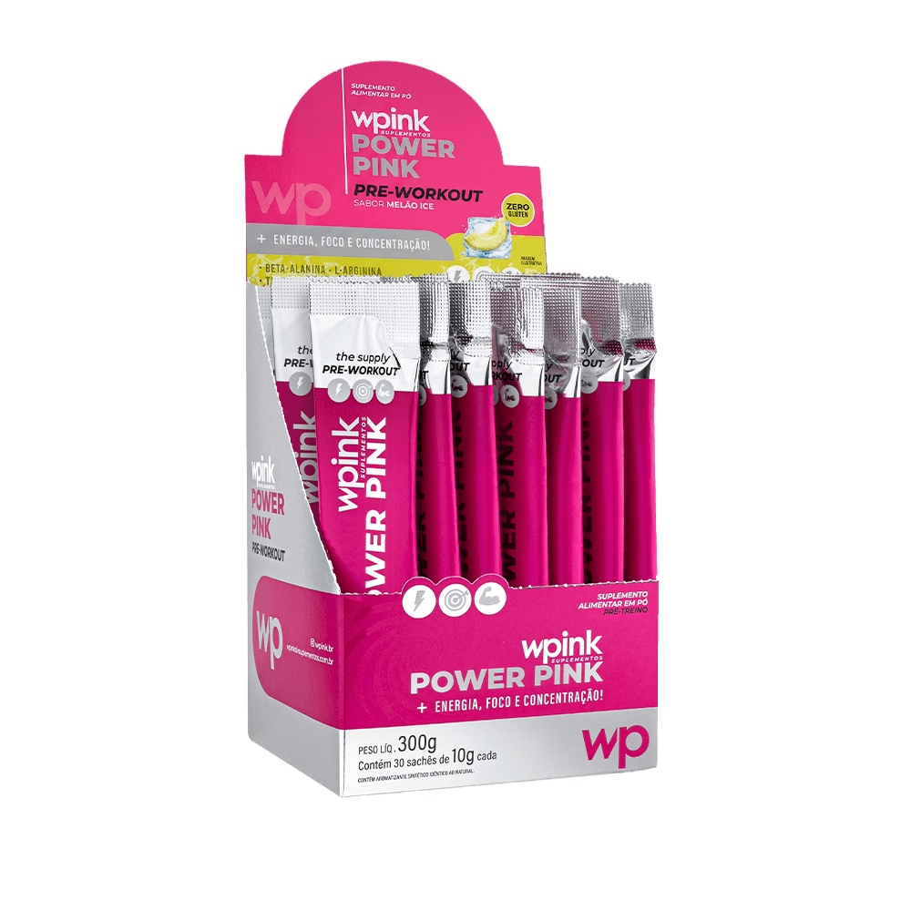 power pink de melão ice - pré-treino - 300g - wp
