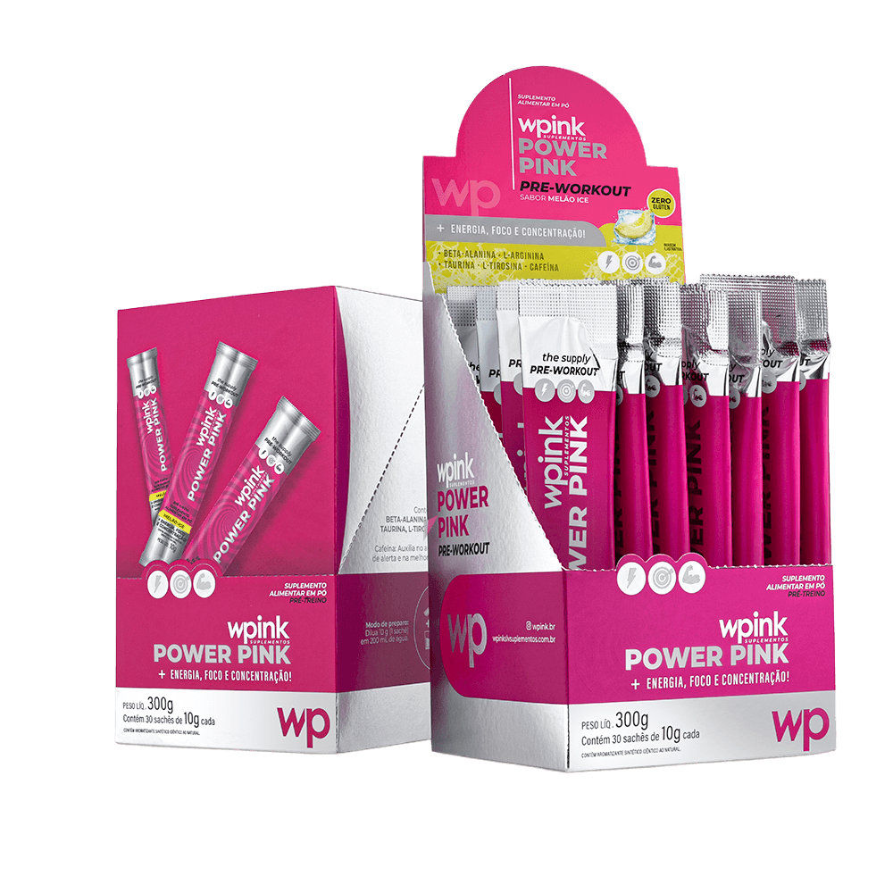 power pink de melão ice - pré-treino - 300g - wp