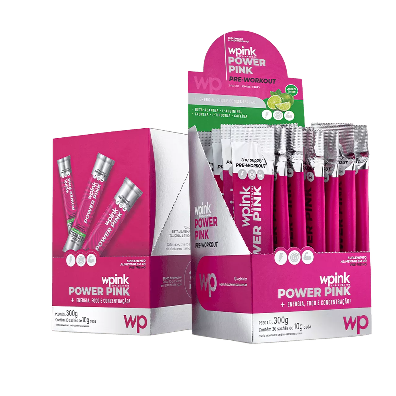 power pink de limão - pré-treino – 300g - wp