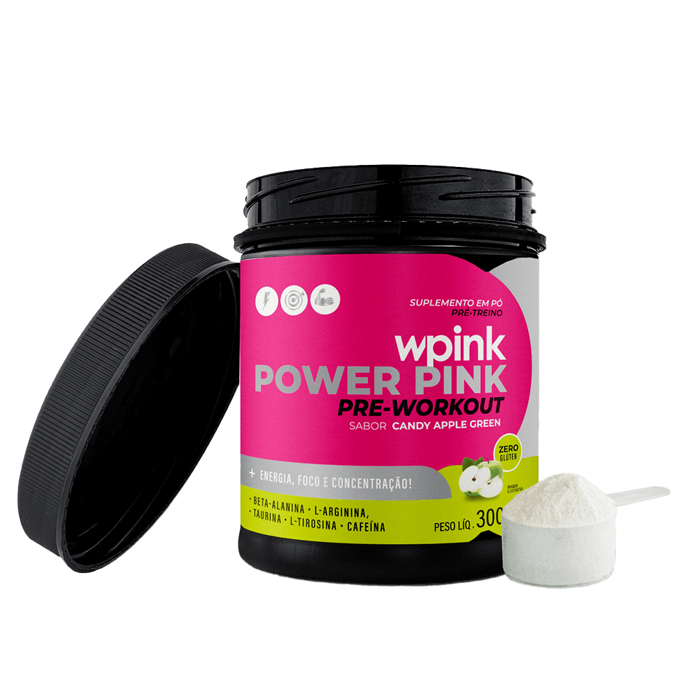 super power pink de maçã verde - pré-treino – 300g - wp