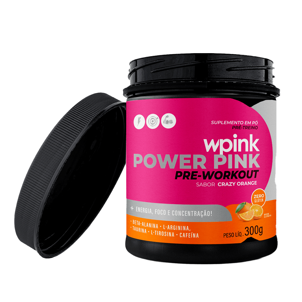 super power pink de laranja - pré-treino – 300g - wp