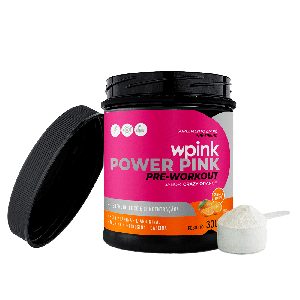super power pink de laranja - pré-treino – 300g - wp