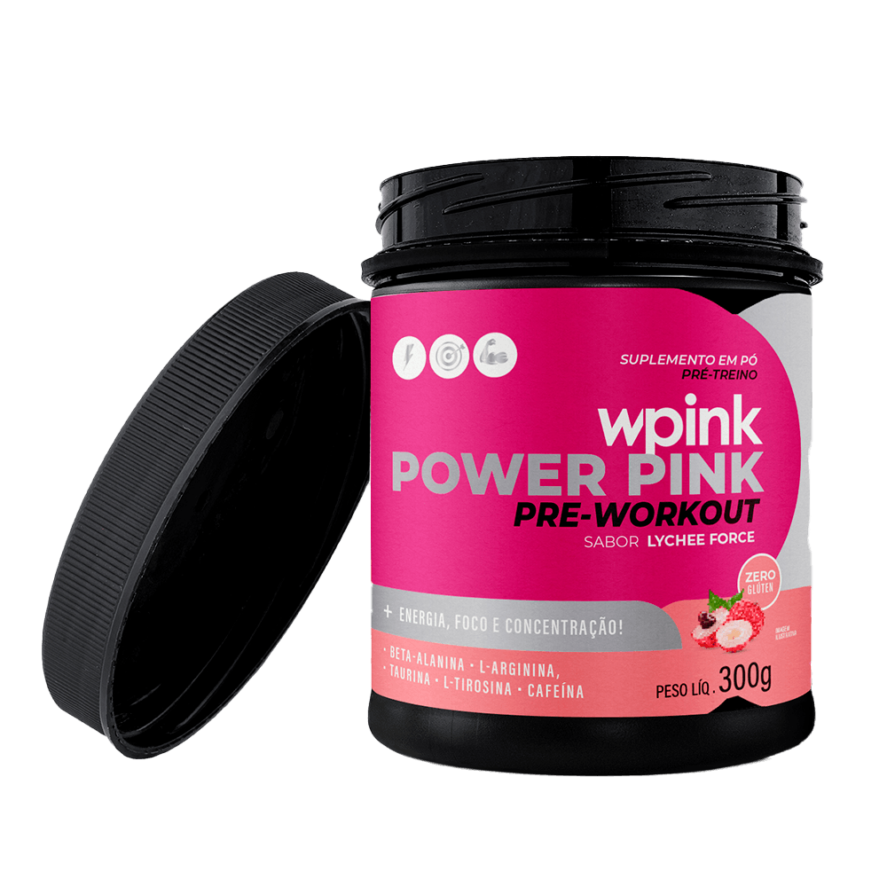 super power pink de lichia - pré-treino – 300g - wp