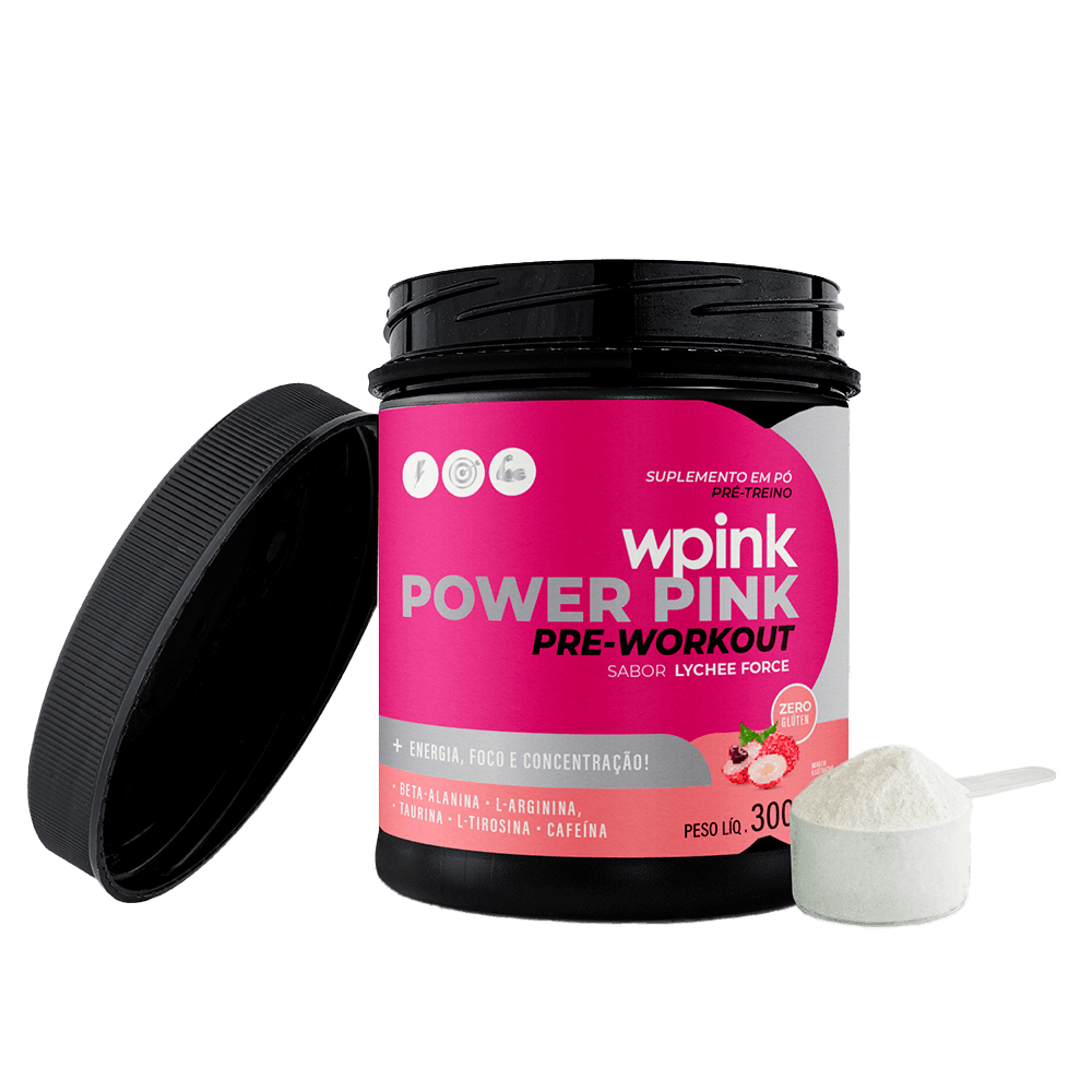 super power pink de lichia - pré-treino – 300g - wp