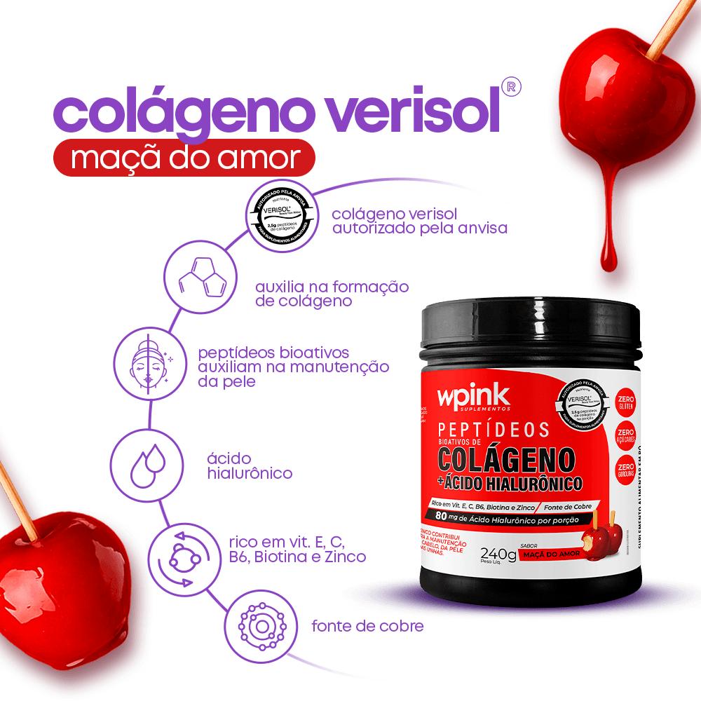 colágeno de maçã do amor - 240g - the supply – wp