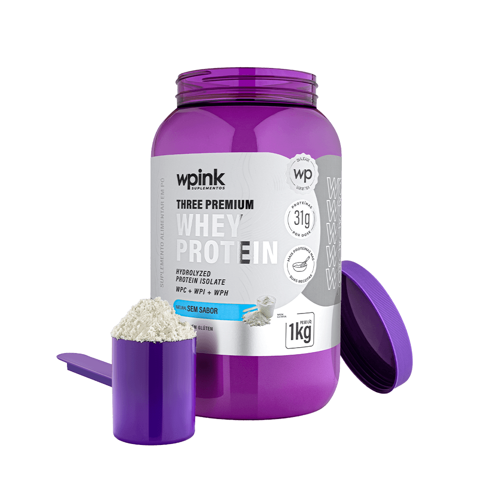 three premium whey protein sem sabor - (1kg) - wp