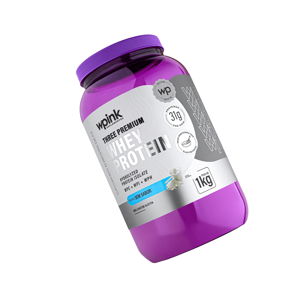 three premium whey protein sem sabor - (1kg) - wp