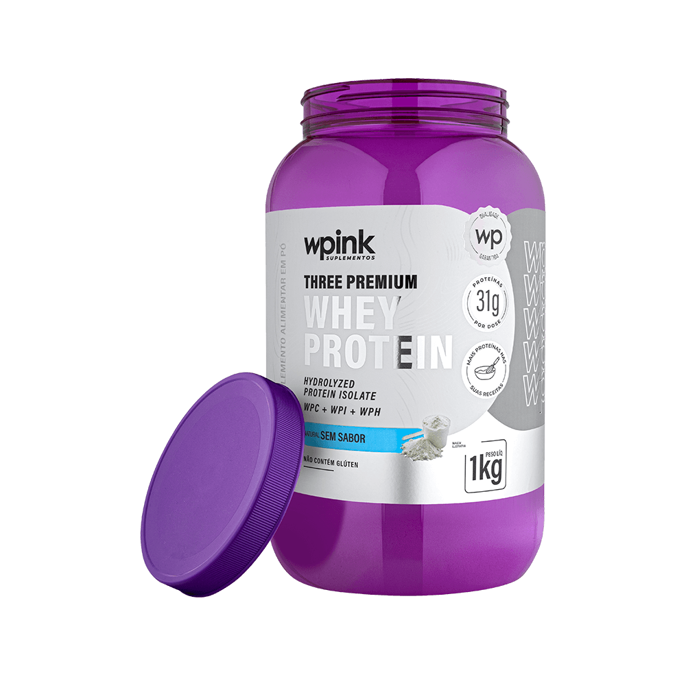 three premium whey protein sem sabor - (1kg) - wp