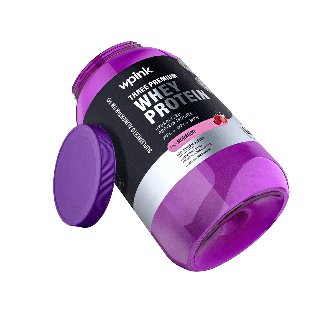 three premium whey protein morango 3W - (1kg) - wp
