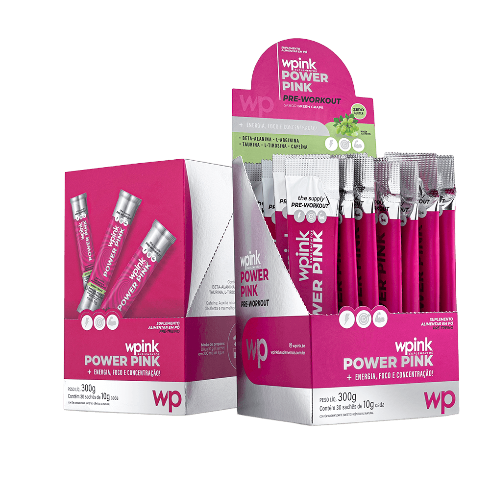 power pink de uva verde - pré-treino – 300g - wp